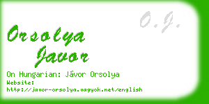orsolya javor business card